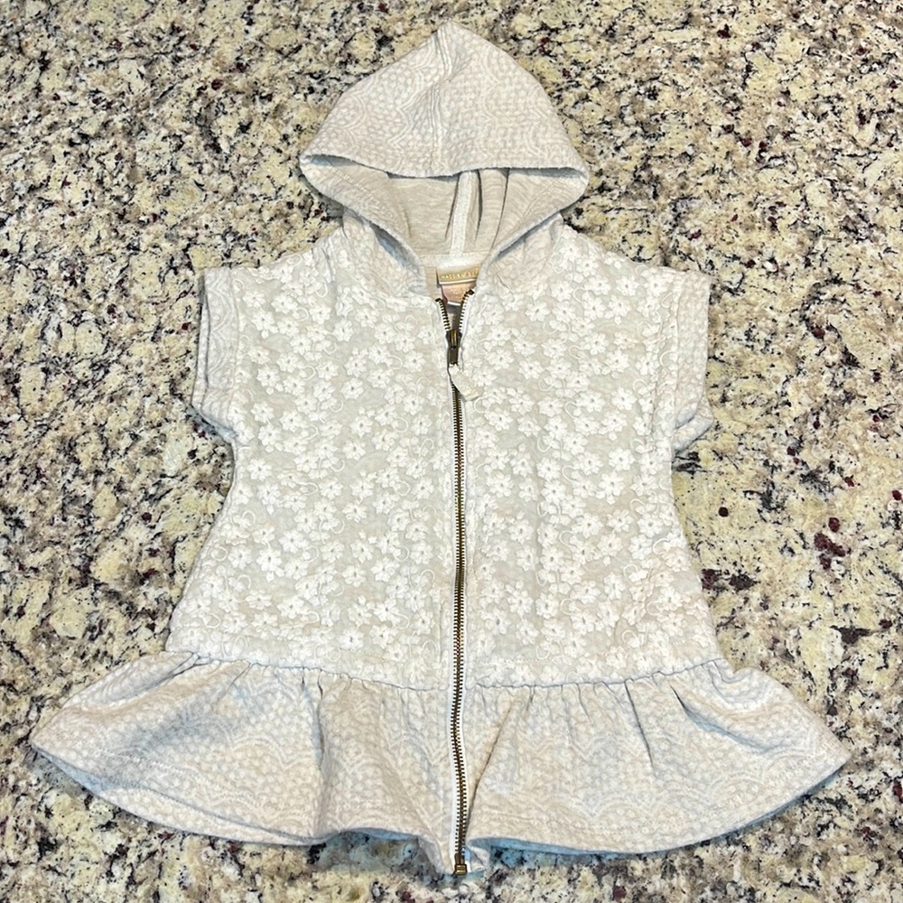 Maggie & Zoe Hoodie Dress White Floral 5T